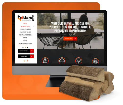 Refonte du site de Bottarel, professionnel du bois et du poêle sur Saint-Gaudens
