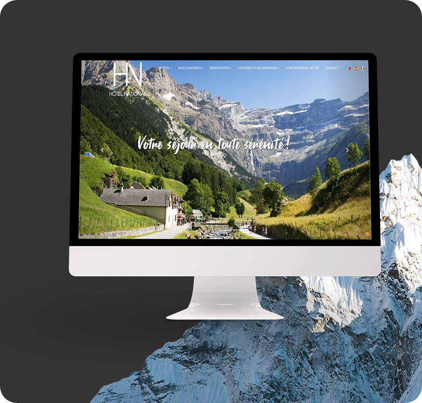 Conception du site internet de l'hôtel à Lourdes 
