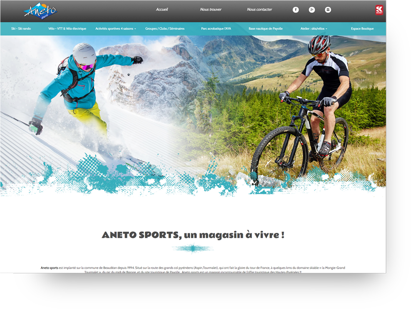 creation site magasin articles sports