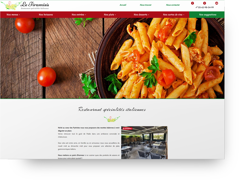 creation site restaurant italien