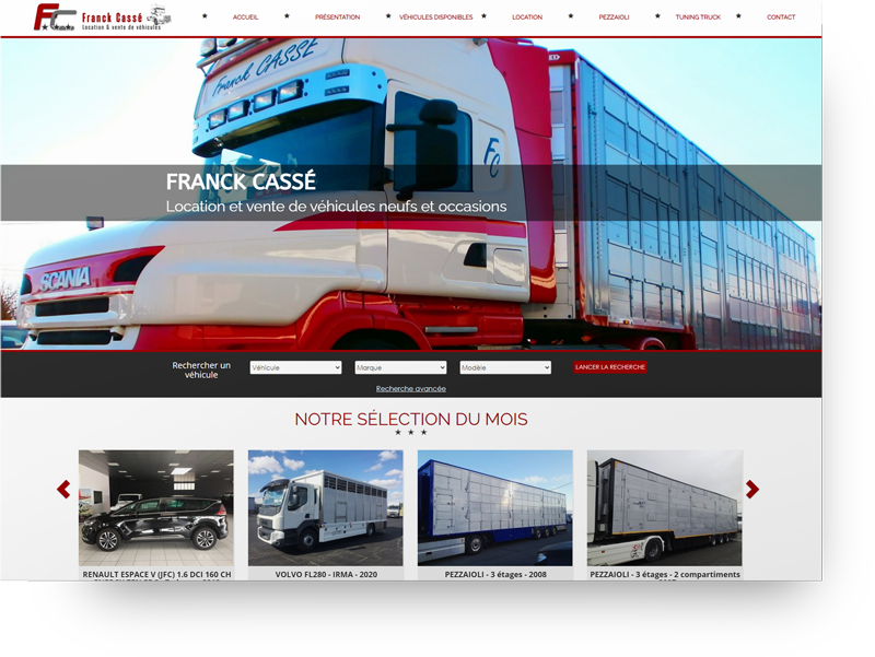 creation site societe location vente vehicules